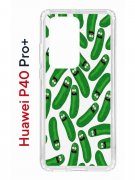 Чехол-накладка Huawei P40 Pro+ Kruche Print Огурчик Рик