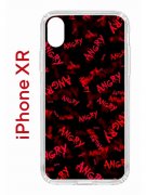 Чехол-накладка iPhone XR Kruche Print Angry