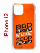 Чехол-накладка iPhone 12/12 Pro Kruche Print Good stories