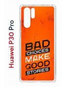 Чехол-накладка Huawei P30 Pro Kruche Print Good stories