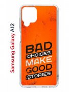 Чехол-накладка Samsung Galaxy A12 (594609) Kruche PRINT Good stories