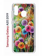 Чехол-накладка Samsung Galaxy A20 2019/A30 2019 Kruche Print Одуванчики
