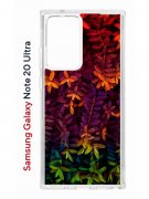 Чехол-накладка Samsung Galaxy Note 20 Ultra (588944) Kruche PRINT Neon leaves