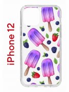 Чехол-накладка iPhone 12/12 Pro Kruche Print Ice Cream