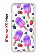 Чехол-накладка iPhone XS Max Kruche Print Ice Cream