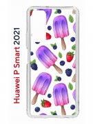 Чехол-накладка Huawei P Smart 2021 (594564) Kruche PRINT Ice Cream