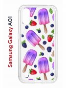 Чехол-накладка Samsung Galaxy A01/A015 (583858) Kruche PRINT Ice Cream