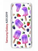 Чехол-накладка Samsung Galaxy A20 2019 (580663) Kruche PRINT Ice Cream
