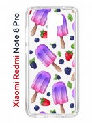 Чехол-накладка Xiaomi Redmi Note 8 Pro Kruche Print Ice Cream