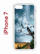 Чехол-накладка Apple iPhone 7 (580667) Kruche PRINT Журавли