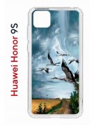 Чехол-накладка Huawei Honor 9S  (588929) Kruche PRINT Журавли