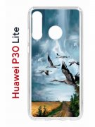 Чехол-накладка Huawei P30 Lite/Honor 20S/Honor 20 Lite/Nova 4e Kruche Print Журавли