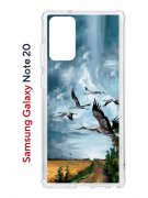 Чехол-накладка Samsung Galaxy Note 20 (588938) Kruche PRINT Журавли