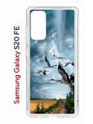 Чехол-накладка Samsung Galaxy S20 FE Kruche Print Журавли