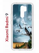 Чехол-накладка Xiaomi Redmi 9 (588934) Kruche PRINT Журавли