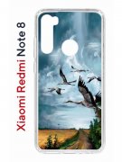 Чехол-накладка Xiaomi Redmi Note 8  (580659) Kruche PRINT Журавли