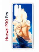 Чехол-накладка Huawei P30 Pro Kruche Print Парусник