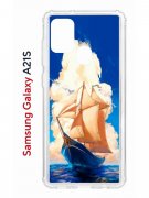 Чехол-накладка Samsung Galaxy A21S Kruche Print Парусник
