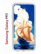 Чехол-накладка Samsung Galaxy M11 (588927) Kruche PRINT Парусник