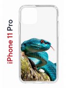 Чехол-накладка iPhone 11 Pro Kruche Print Змея