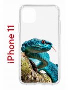 Чехол-накладка iPhone 11 Kruche Print Змея