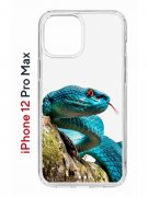 Чехол-накладка iPhone 12 Pro Max Kruche Print Змея