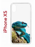 Чехол-накладка iPhone X/XS Kruche Print Змея