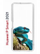 Чехол-накладка Huawei P Smart 2021 Kruche Print Змея