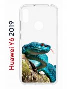 Чехол-накладка Huawei Y6 2019 (580675) Kruche PRINT Змея