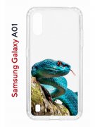 Чехол-накладка Samsung Galaxy A01/A015 Kruche Print Змея