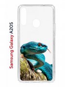 Чехол-накладка Samsung Galaxy A20S Kruche Print Змея