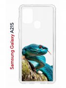 Чехол-накладка Samsung Galaxy A21S Kruche Print Змея