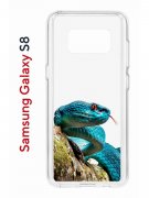 Чехол-накладка Samsung Galaxy S8 Kruche Print Змея