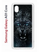 Чехол-накладка Samsung Galaxy A01 Core Kruche Print Дикий леопард