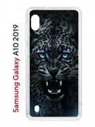 Чехол-накладка Samsung Galaxy A10 2019 Kruche Print Дикий леопард
