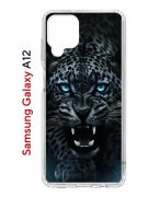 Чехол-накладка Samsung Galaxy A12/M12 Kruche Print Дикий леопард