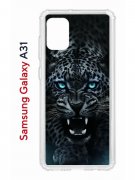 Чехол-накладка Samsung Galaxy A31 Kruche Print Дикий леопард