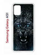 Чехол-накладка Samsung Galaxy A51 Kruche Print Дикий леопард
