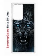 Чехол-накладка Samsung Galaxy Note 20 Ultra Kruche Print Дикий леопард