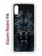 Чехол-накладка Xiaomi Redmi 9A Kruche Print Дикий леопард