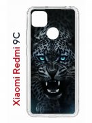 Чехол-накладка Xiaomi Redmi 9C Kruche Print Дикий леопард