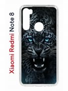 Чехол-накладка Xiaomi Redmi Note 8  (580659) Kruche PRINT Дикий леопард