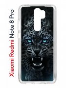 Чехол-накладка Xiaomi Redmi Note 8 Pro Kruche Print Дикий леопард