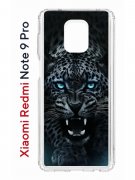 Чехол-накладка Xiaomi Redmi Note 9 Pro Kruche Print Дикий леопард