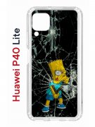 Чехол-накладка Huawei P40 Lite Kruche Print Барт Симпсон