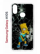 Чехол-накладка Samsung Galaxy A10S Kruche Print Барт Симпсон