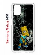 Чехол-накладка Samsung Galaxy M51 Kruche Print Барт Симпсон