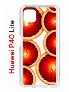 Чехол-накладка Huawei P40 Lite  (588940) Kruche PRINT Orange