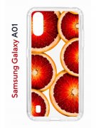 Чехол-накладка Samsung Galaxy A01/A015 Kruche Print Orange