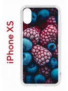 Чехол-накладка iPhone X/XS Kruche Print Fresh berries
